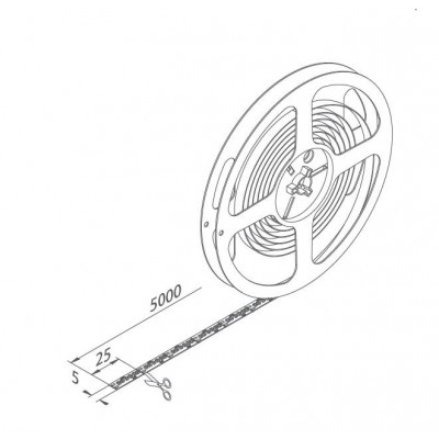 Hengjie 16.4FT Ultra Slim 5MM Width DC12V 600 Units SMD 4014 10W/M Each 25MM Cuttable LED Flexible Strip lighting kit